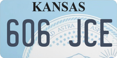KS license plate 606JCE