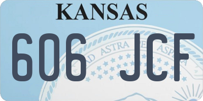 KS license plate 606JCF