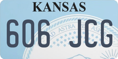 KS license plate 606JCG