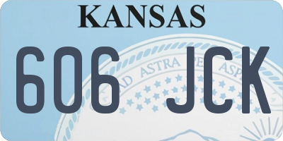 KS license plate 606JCK