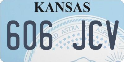 KS license plate 606JCV