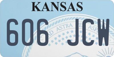 KS license plate 606JCW