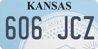 KS license plate 606JCZ