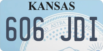 KS license plate 606JDI
