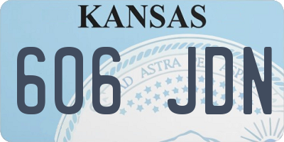 KS license plate 606JDN