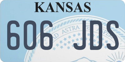KS license plate 606JDS