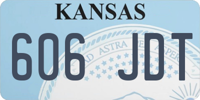 KS license plate 606JDT