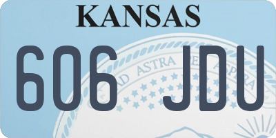KS license plate 606JDU