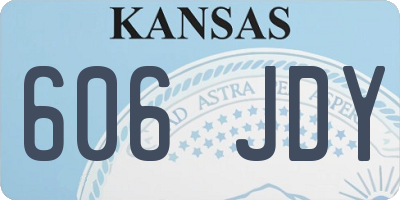 KS license plate 606JDY
