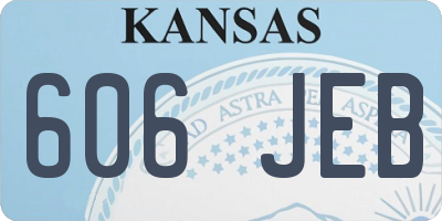 KS license plate 606JEB