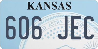 KS license plate 606JEC