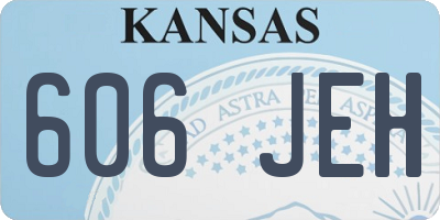 KS license plate 606JEH