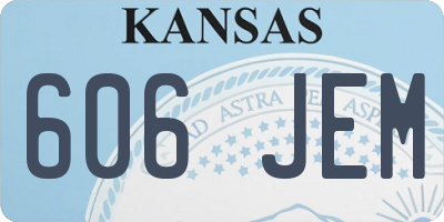 KS license plate 606JEM