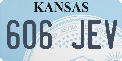 KS license plate 606JEV