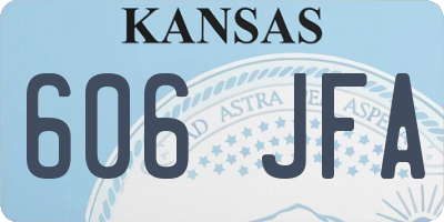 KS license plate 606JFA