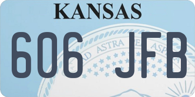 KS license plate 606JFB