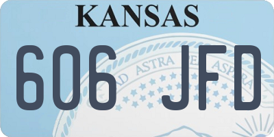 KS license plate 606JFD