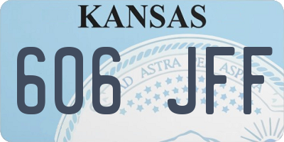 KS license plate 606JFF