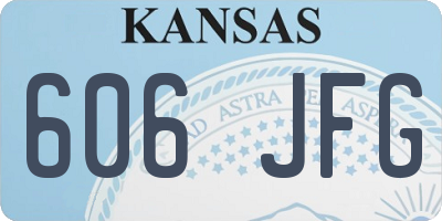 KS license plate 606JFG