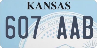 KS license plate 607AAB