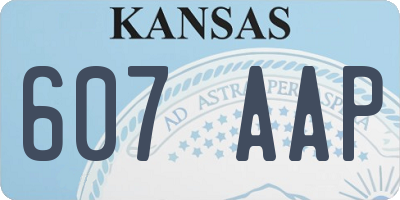 KS license plate 607AAP