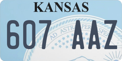 KS license plate 607AAZ