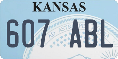 KS license plate 607ABL