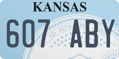 KS license plate 607ABY