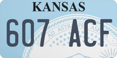 KS license plate 607ACF