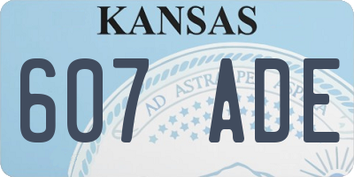KS license plate 607ADE