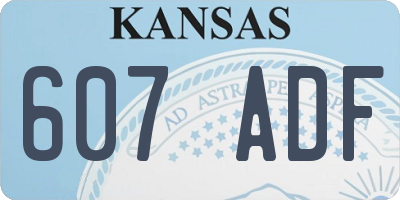 KS license plate 607ADF