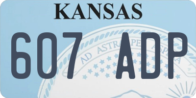 KS license plate 607ADP