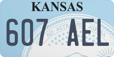 KS license plate 607AEL