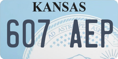 KS license plate 607AEP