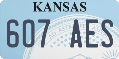 KS license plate 607AES