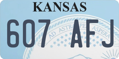 KS license plate 607AFJ