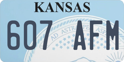 KS license plate 607AFM