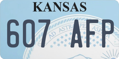 KS license plate 607AFP