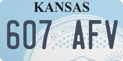 KS license plate 607AFV
