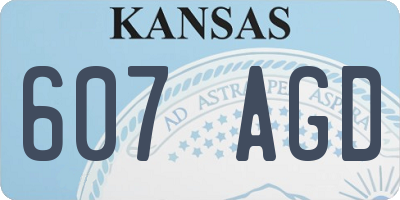 KS license plate 607AGD