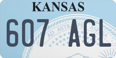 KS license plate 607AGL