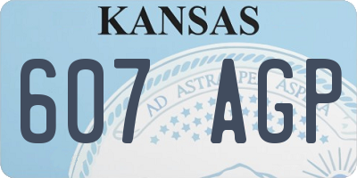 KS license plate 607AGP