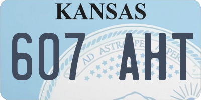 KS license plate 607AHT