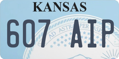 KS license plate 607AIP