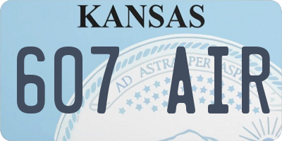 KS license plate 607AIR