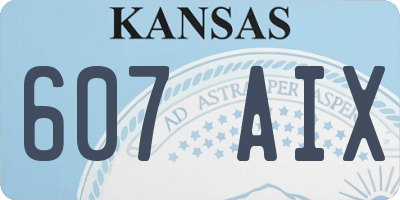 KS license plate 607AIX