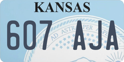KS license plate 607AJA