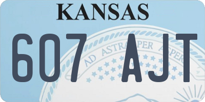 KS license plate 607AJT