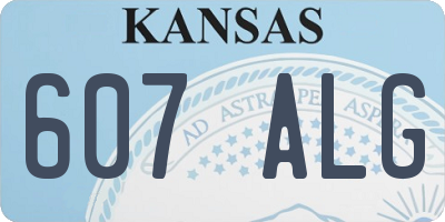 KS license plate 607ALG