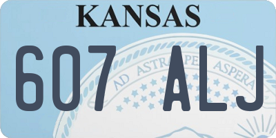 KS license plate 607ALJ